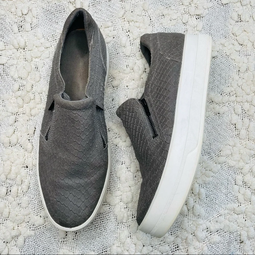 Timberland Sneakers Women's Size Slip On Gray Leather‎ Platform